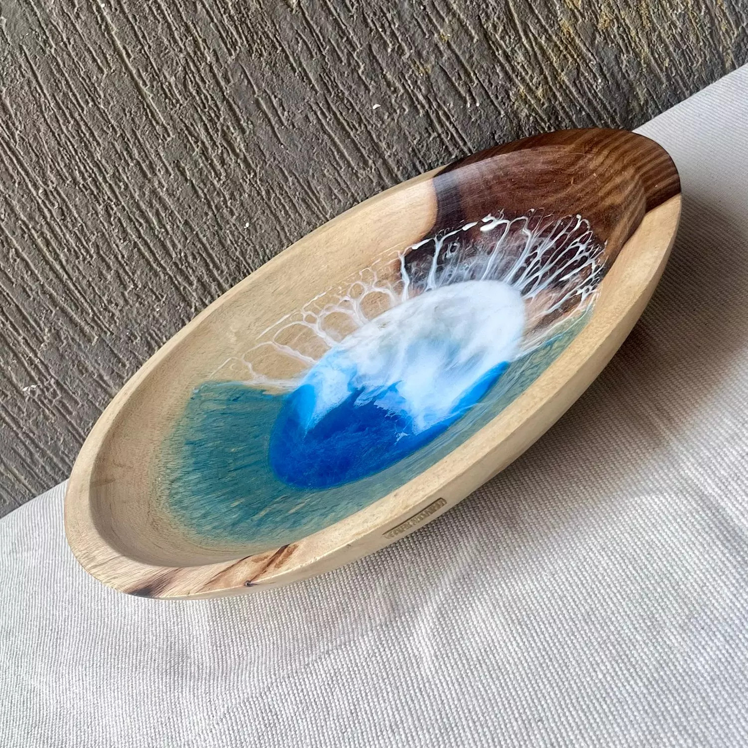 Sea light wooden bowl 2