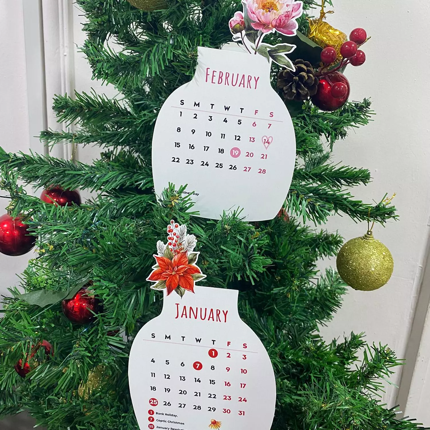 2026 Floral Desk Calendar 1