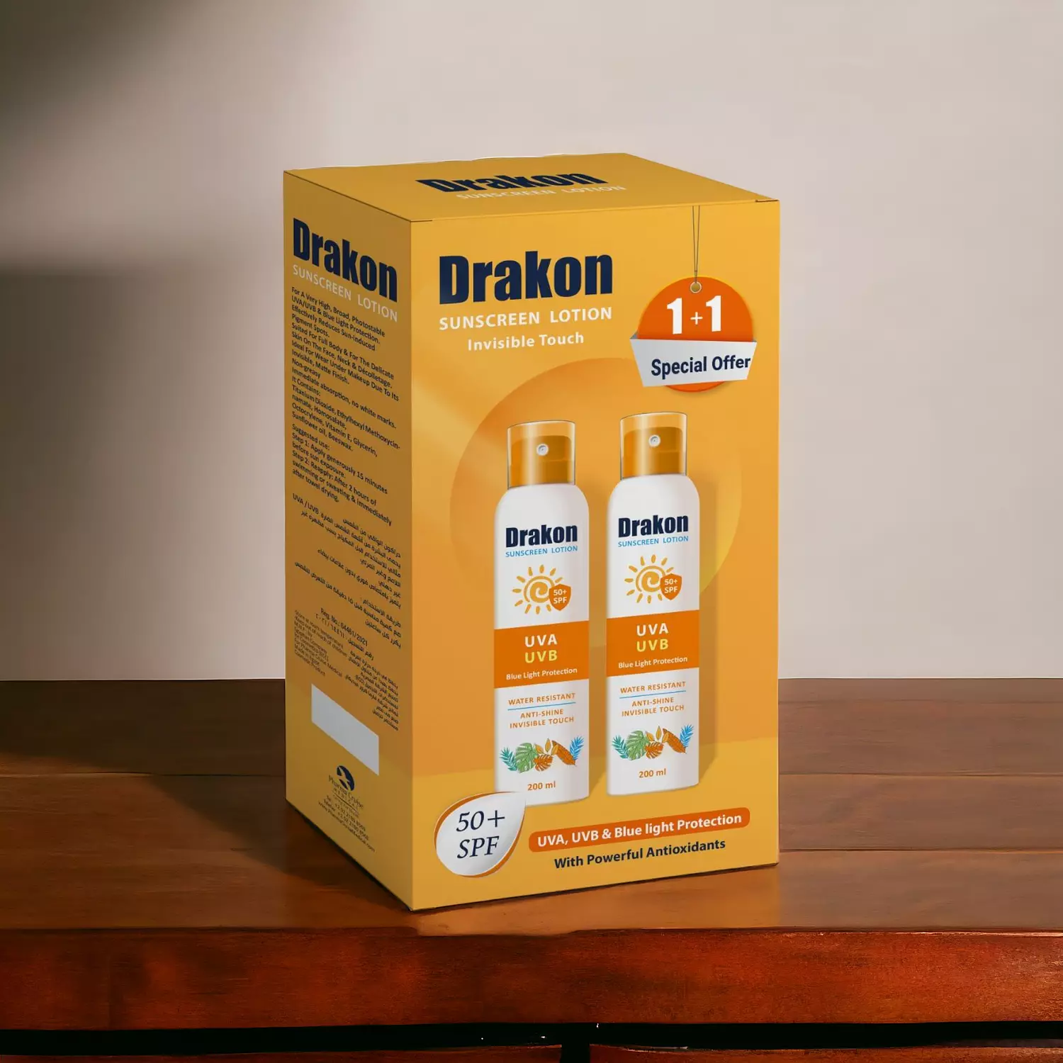 Drakon Sunscreen Lotion 1+1 Special Offer - 200 ml image