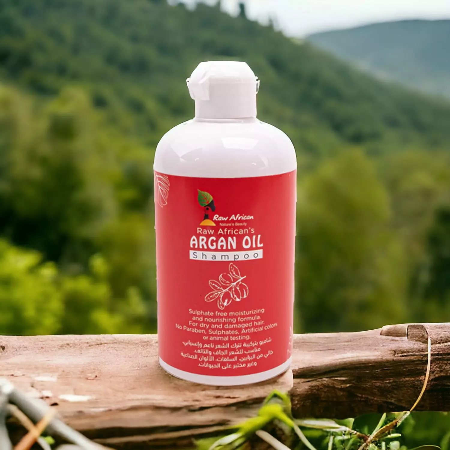 Raw African Moisturizing and Nourishing Shampoo for Dry and Damaged Hair With Argan Oil - 500ml image