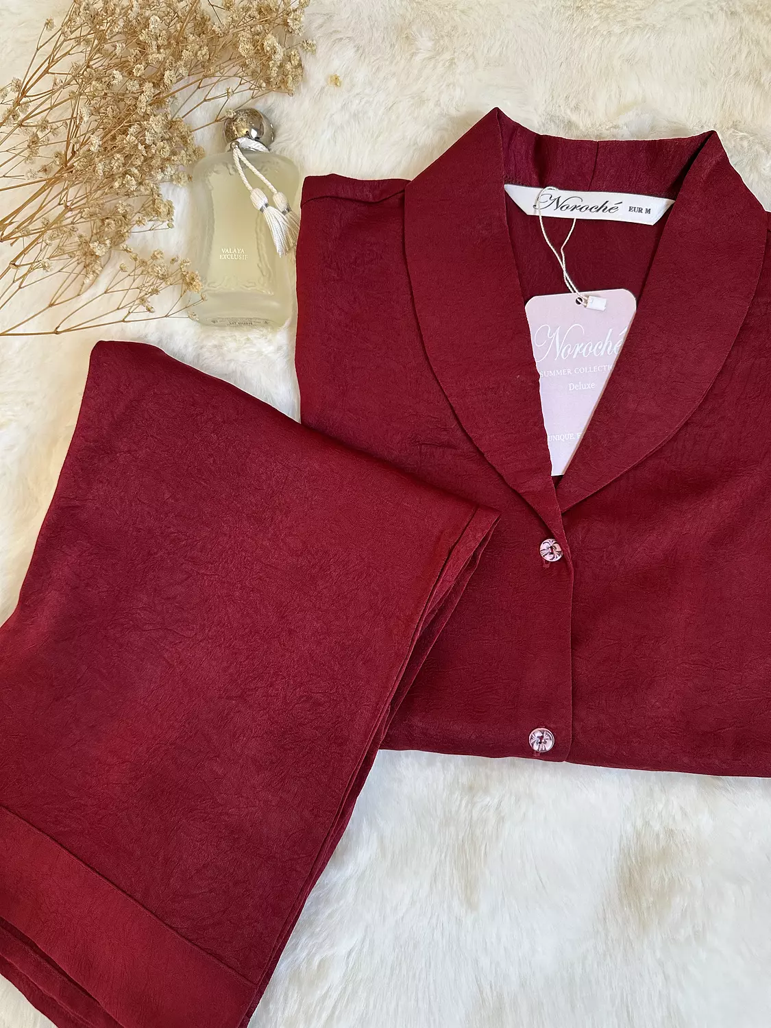 Ruby Crinkled Marble Effect pjs 4