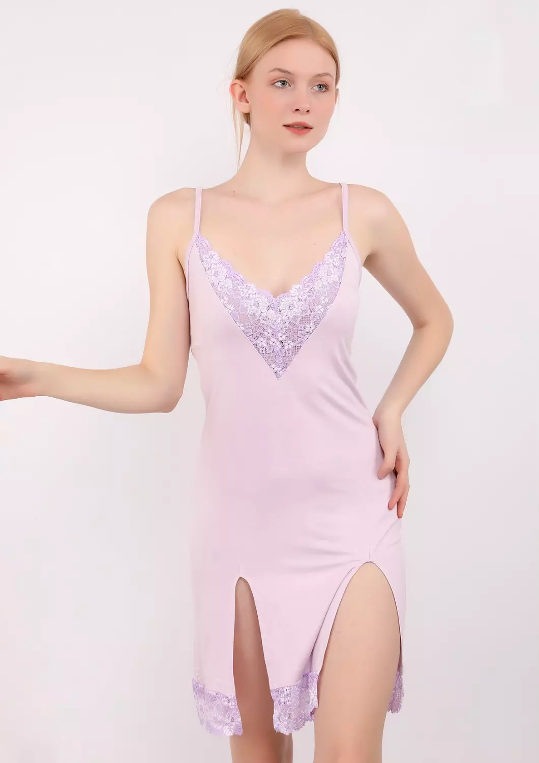 V737 silken bloom night dress 5