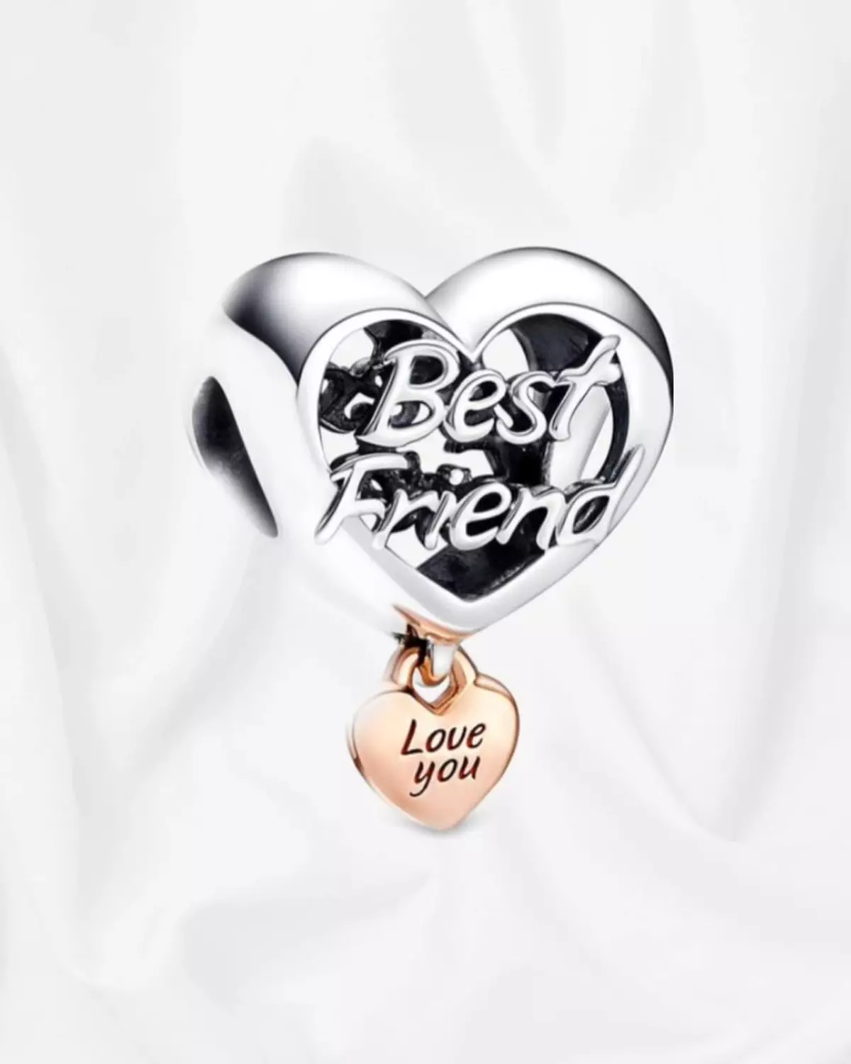 Love You Best Friend Heart Charm image