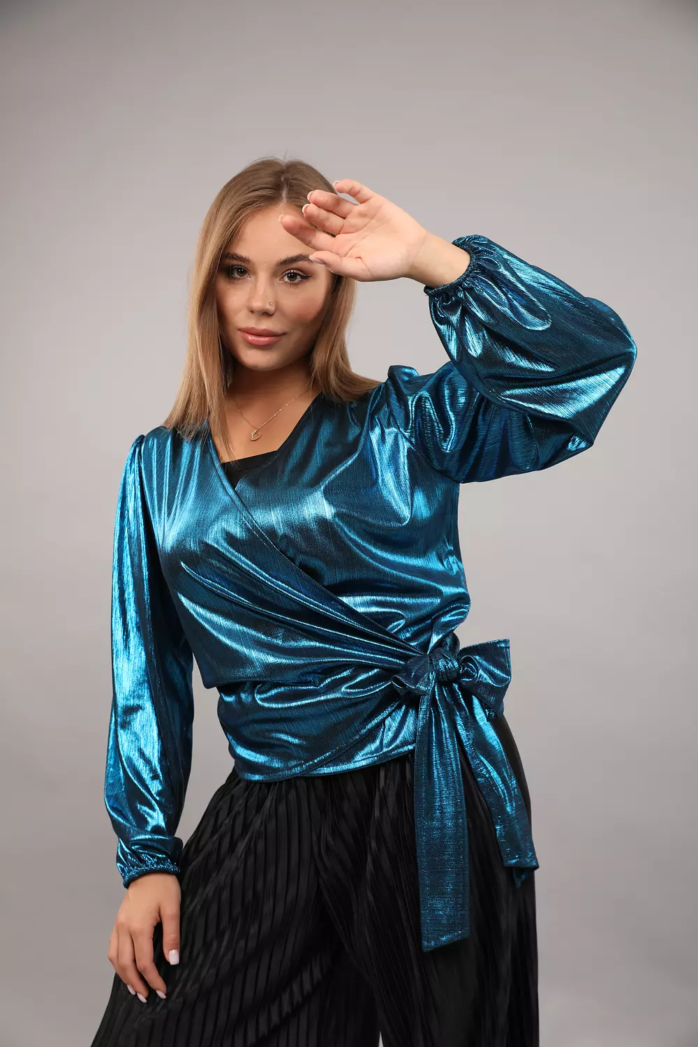 Cross metalic blouse  image