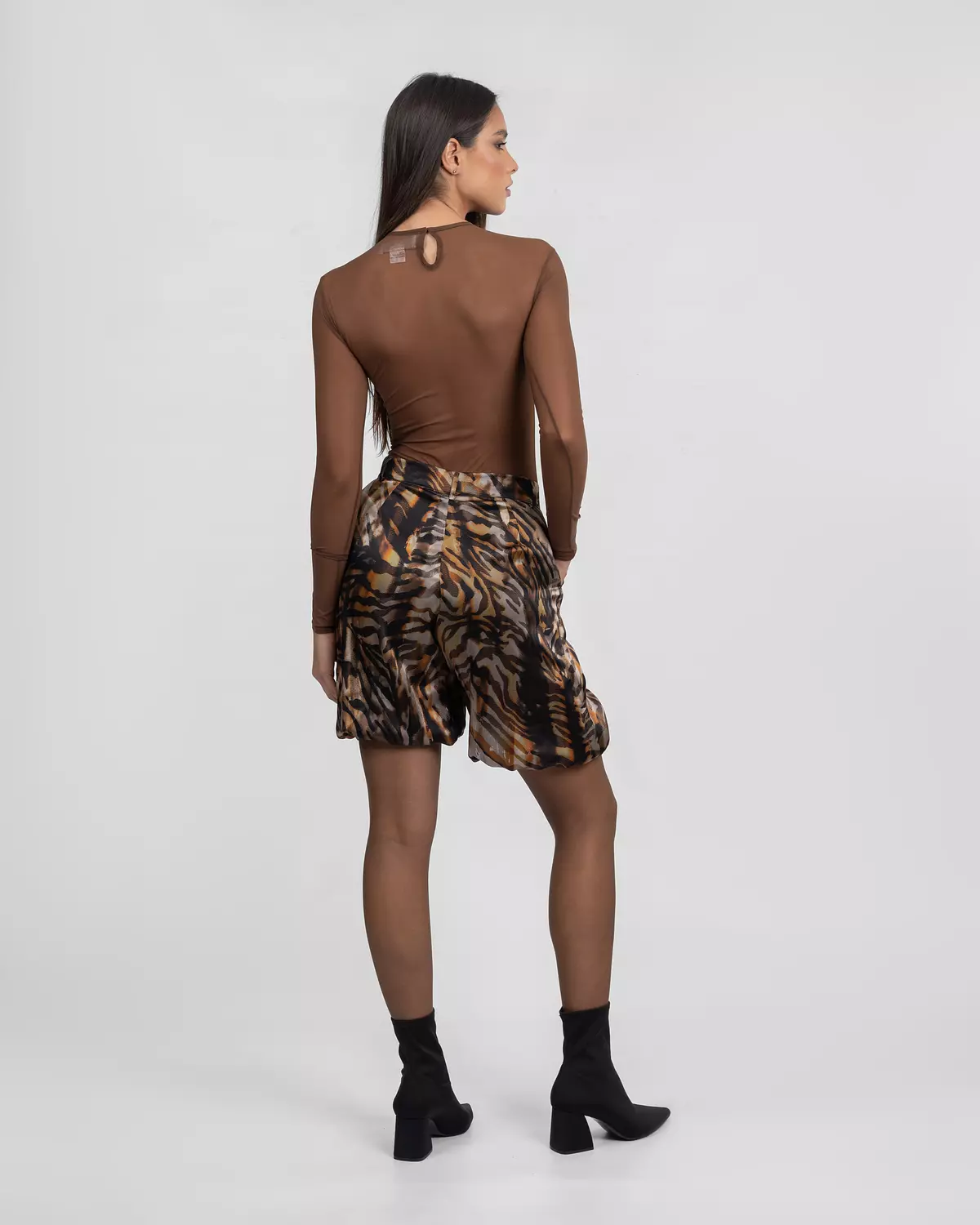 High-Waist Animal Print Shorts 4