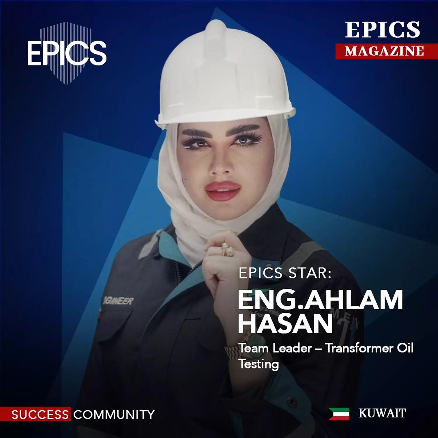 🎖️🌐Eng. Ahlam Hasan Team Leader - Transforming oil testing at the Ministry of Electricity, Water and Renewable Energy (Kuwait).