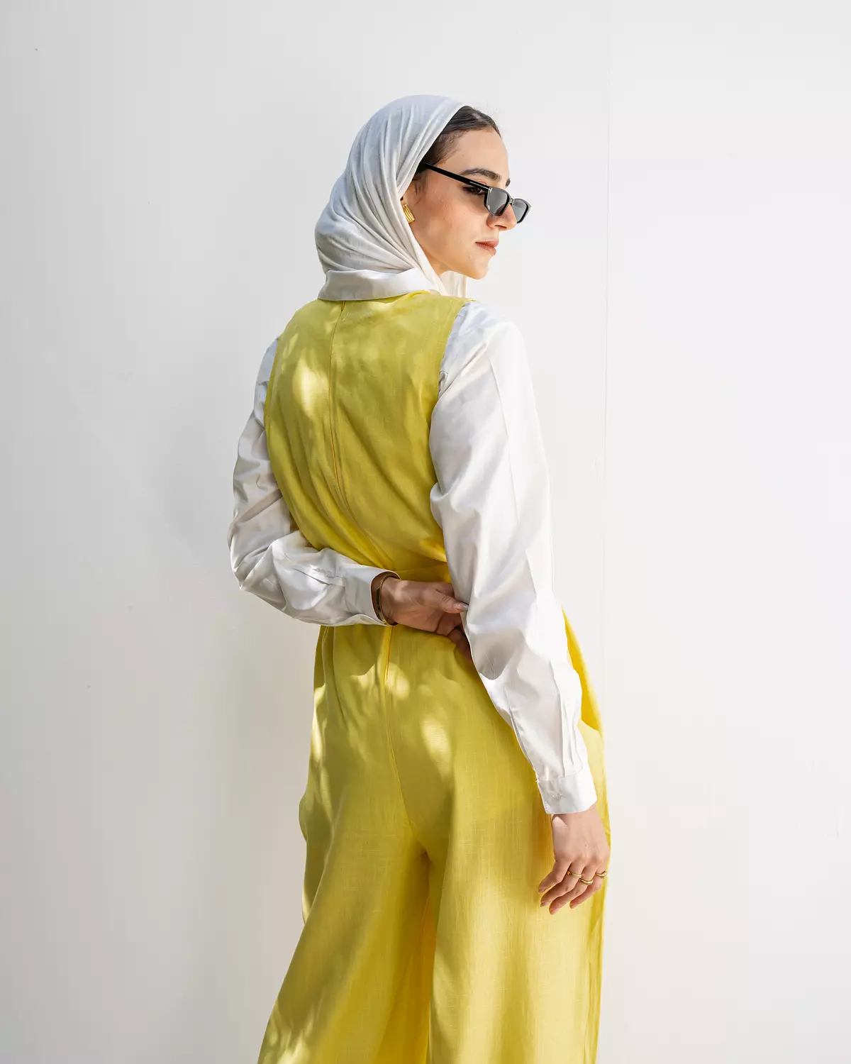 Linen Jumpsuit in Yellow 2