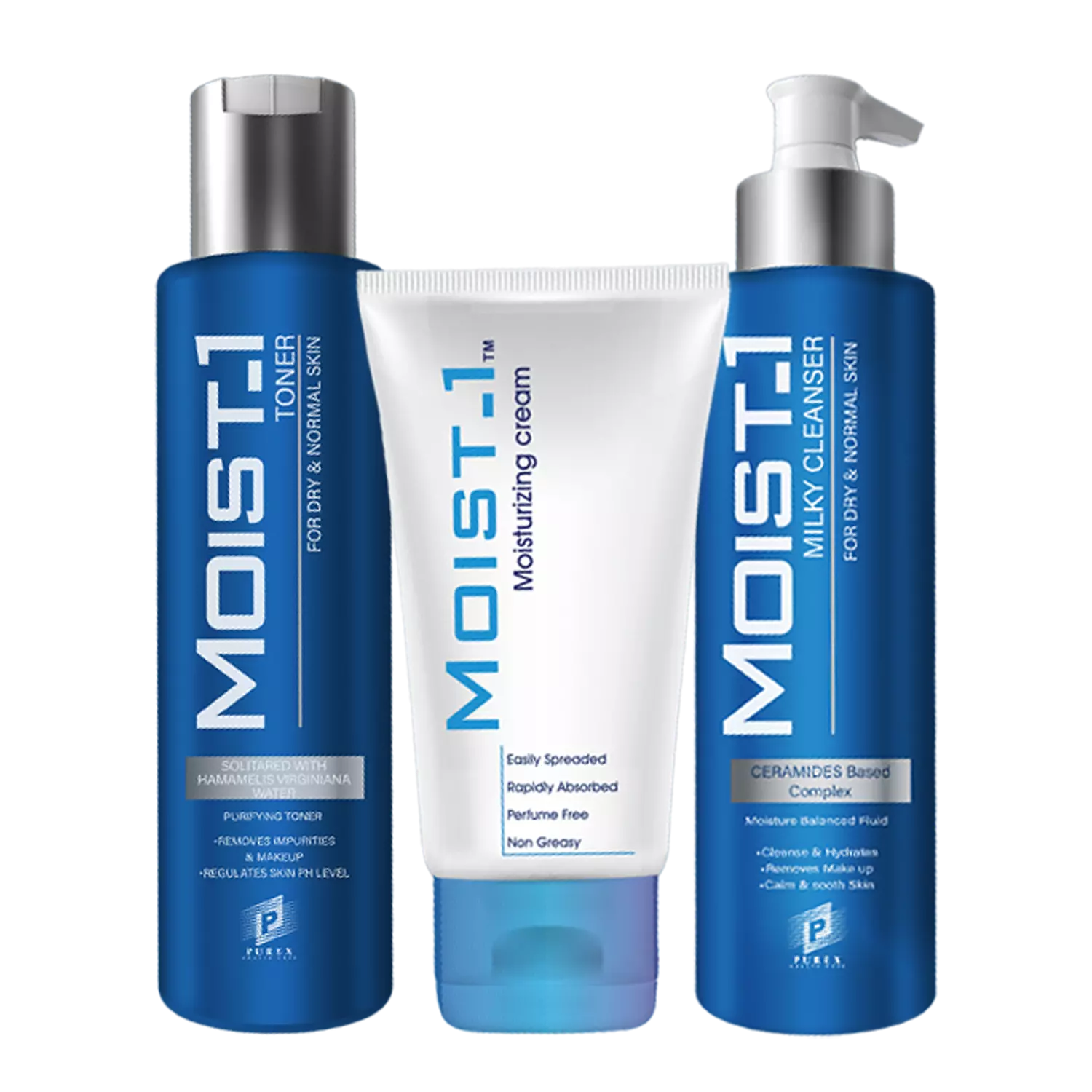 OFFER - MOIST - 1 ROUTINE FOR DRY & SENSITIVE SKIN (TONER, MOISTURIZING CREAM, MILKY CLEANSER )  image