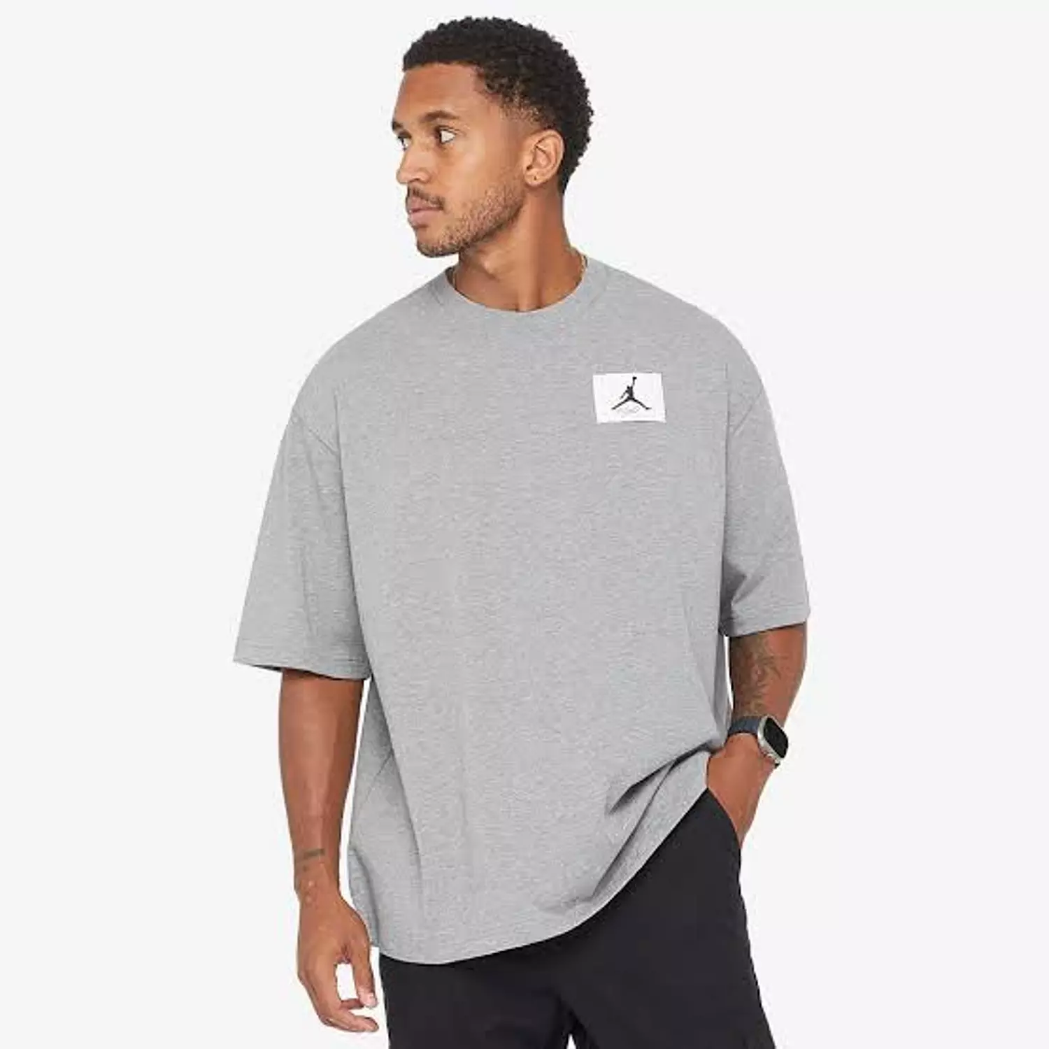 T-shirt air jordan light gray  image