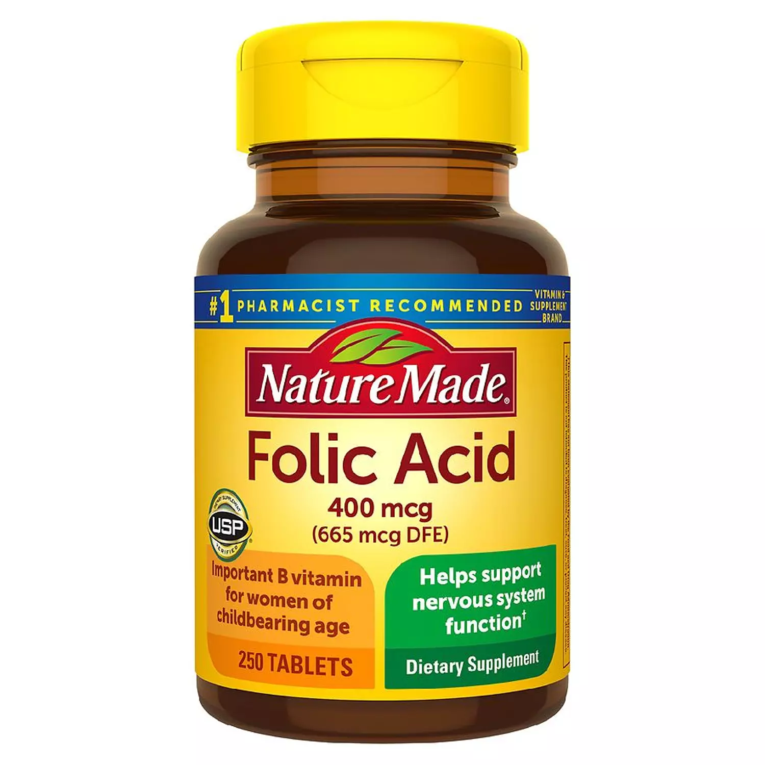 Nature Made, Folic Acid 400 mcg, 250 Tablets image