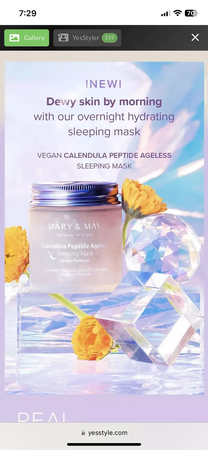 Mary&May - Calendula Peptide Ageless Sleeping Mask 110g 3