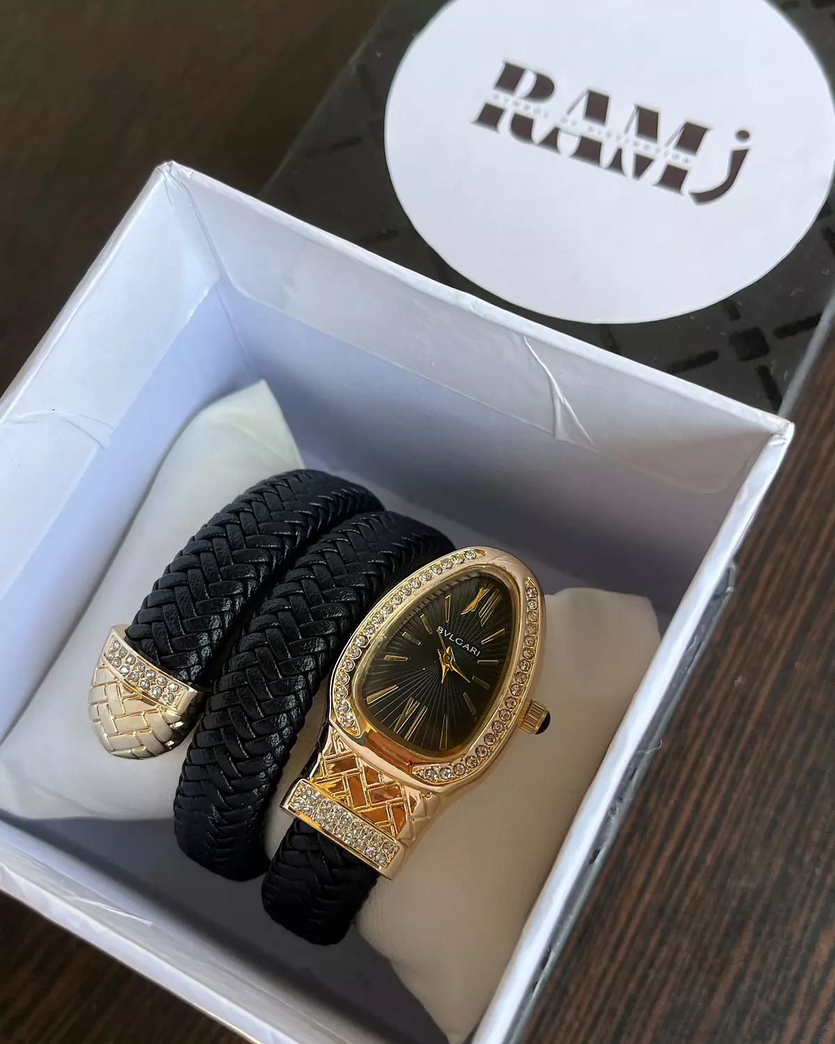 Bvlgari white and black leathers 2