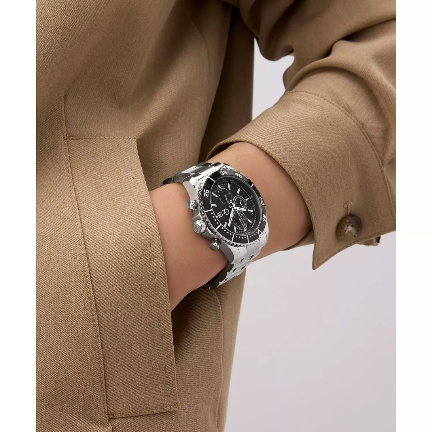 Gc SpeedRacer Chrono Metal Men Watch Silver Stainless Steel Bracelet 5