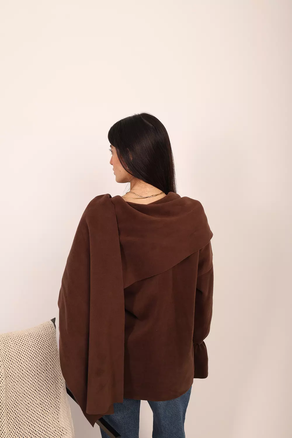 Mocha Scarf Jacket 5