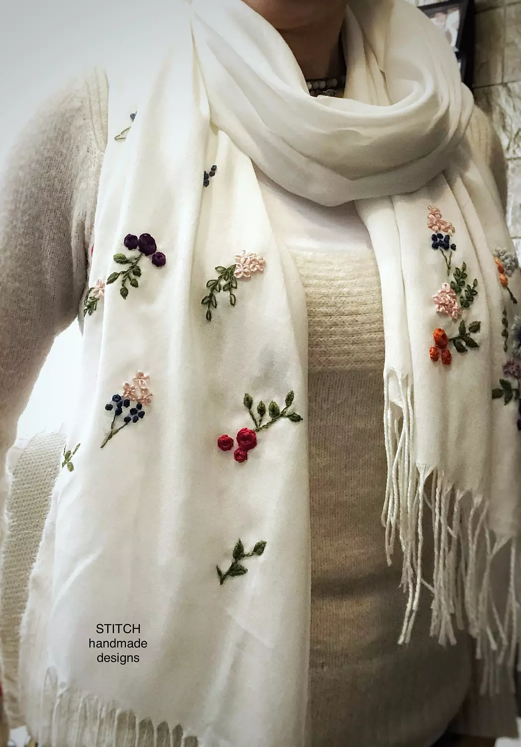 Blossom Pashmina Shawl hover image