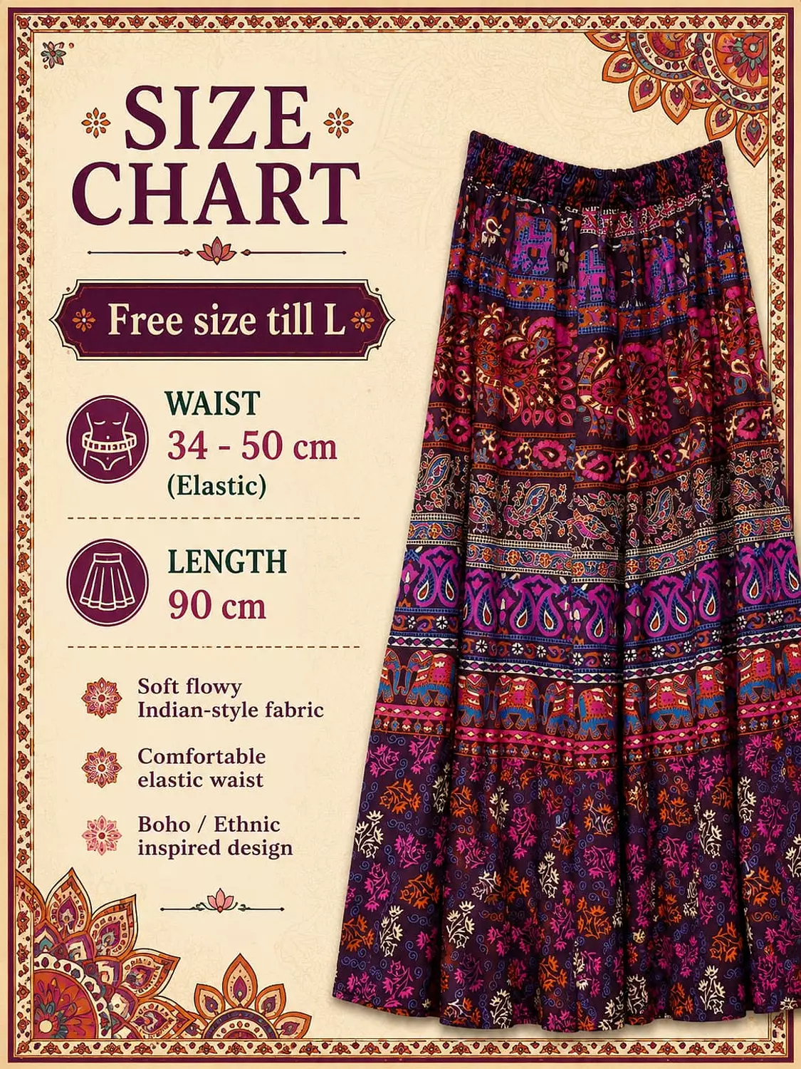 Free size Indian skirt 4