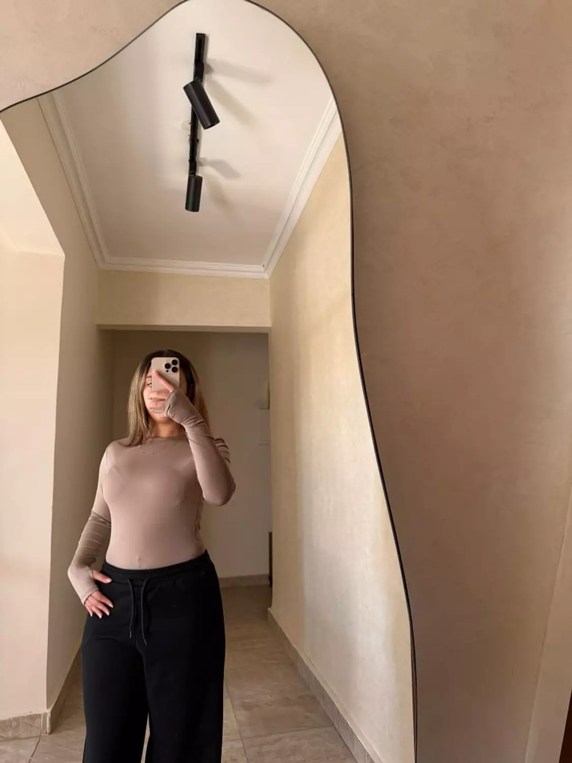 Long Sleeves Caffee Basic Top 3