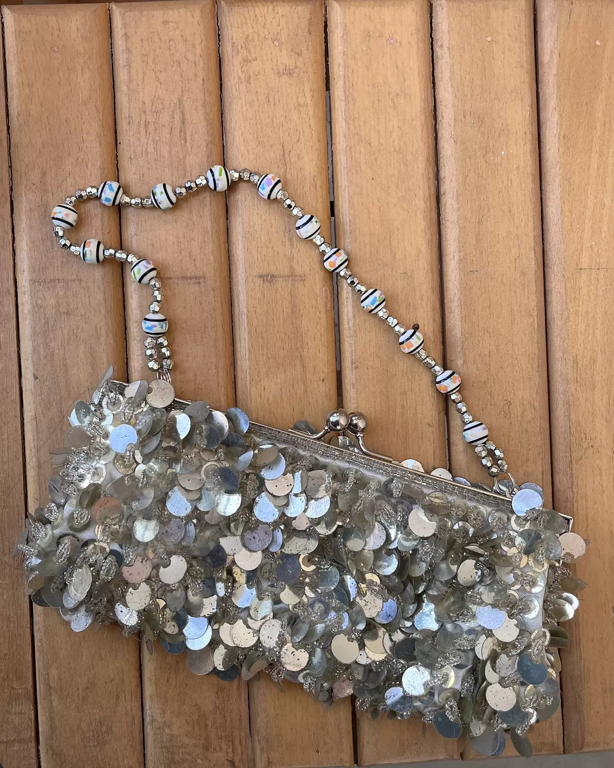 Statement handmade sequins bag image