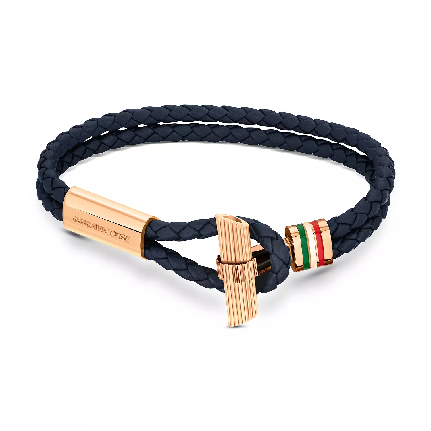 Ducati DTAGB2136805 Scudetto Blue & Rose Gold Bracelet image