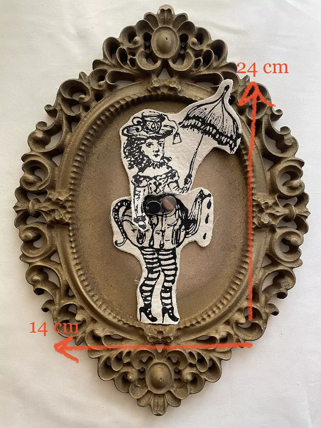 “ Ms. Tea pot “ hand painted patch-hya image