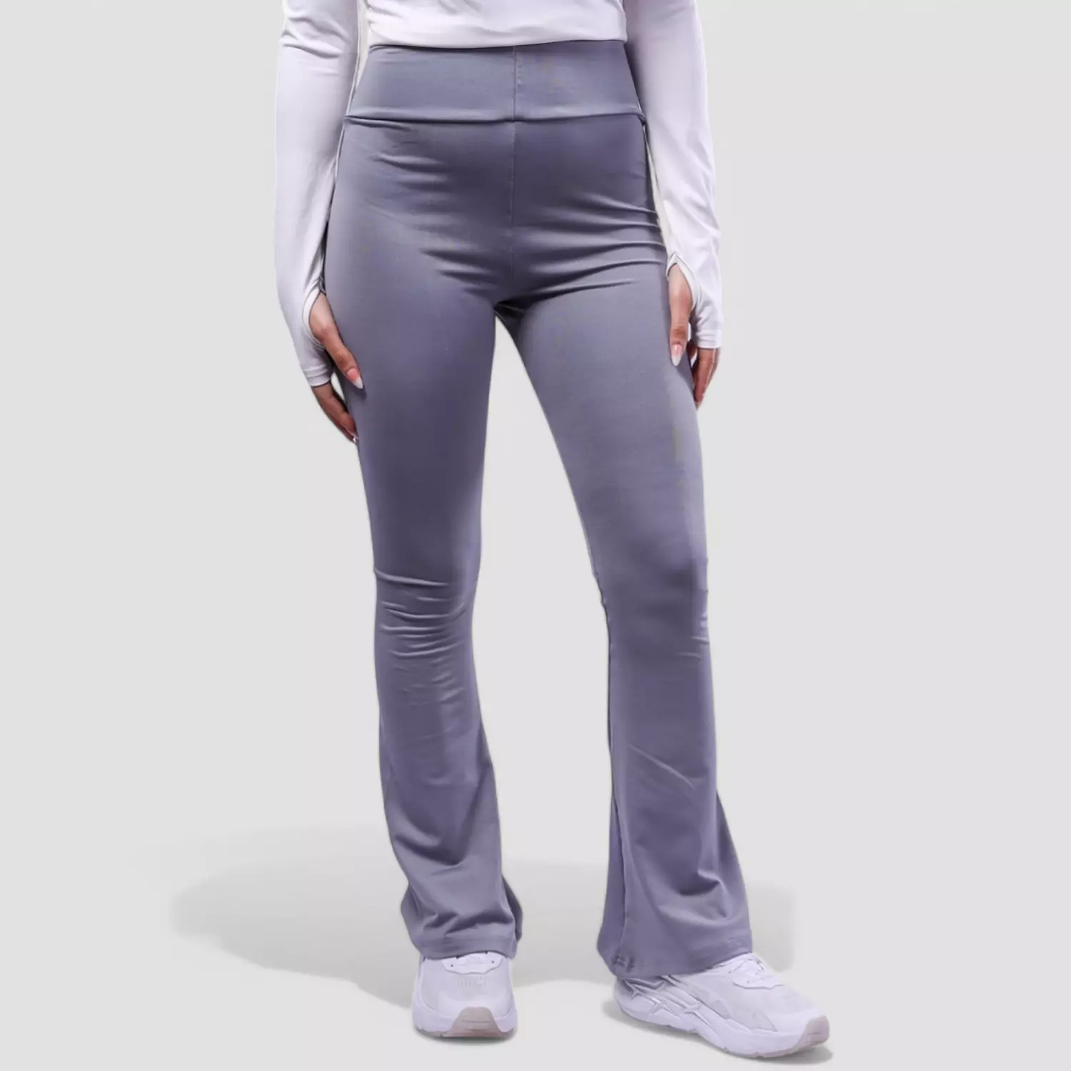 0172 Grey Flared Pants hover image