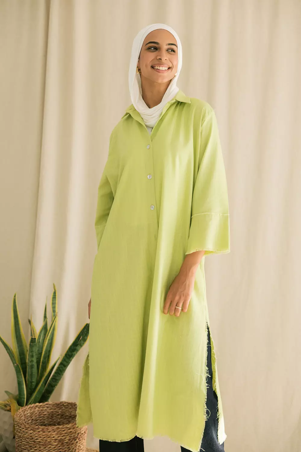 Mila Chemise in Apple Green 3