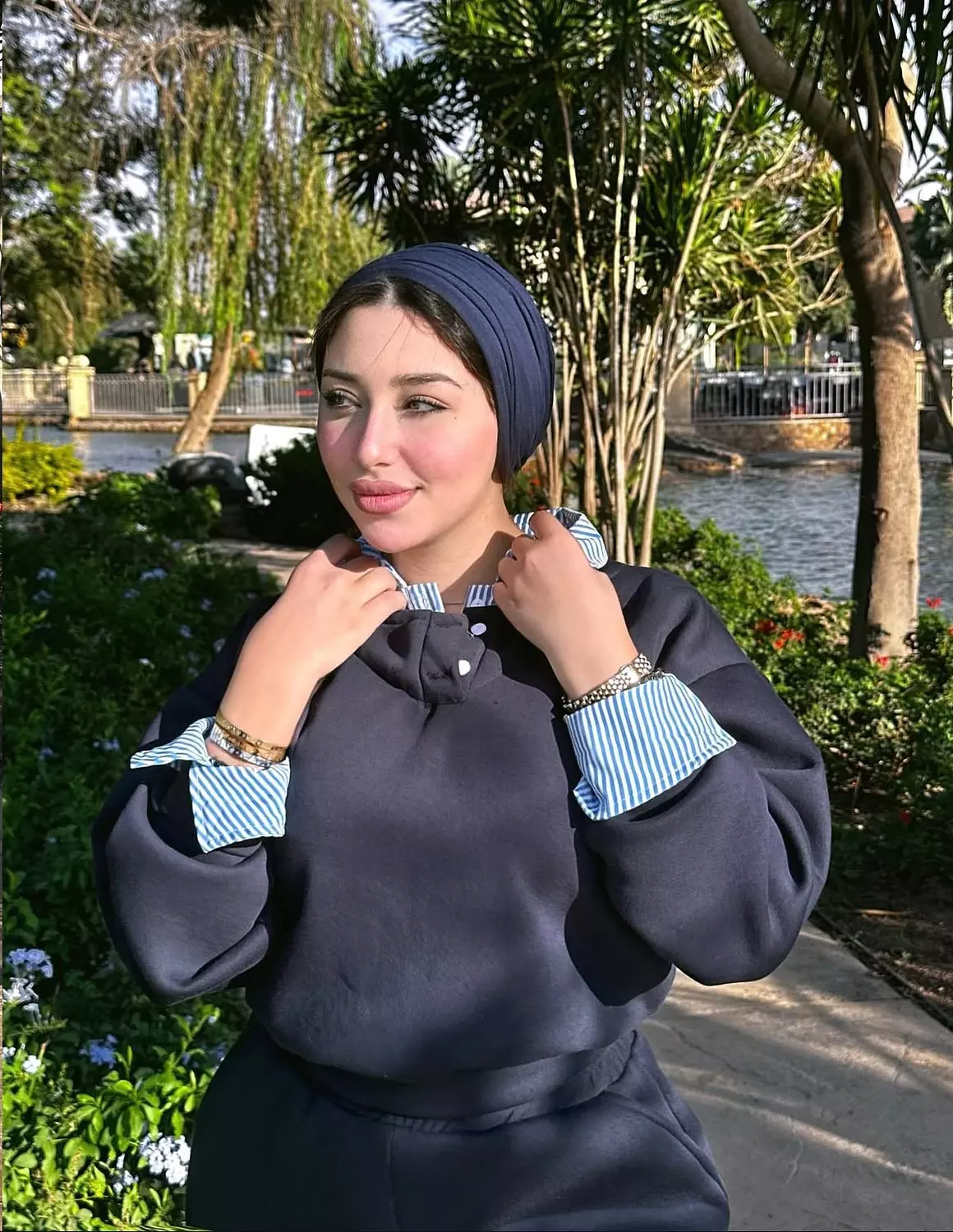 Women's Striped Overshirt - Autumn Comfort Fabric 1