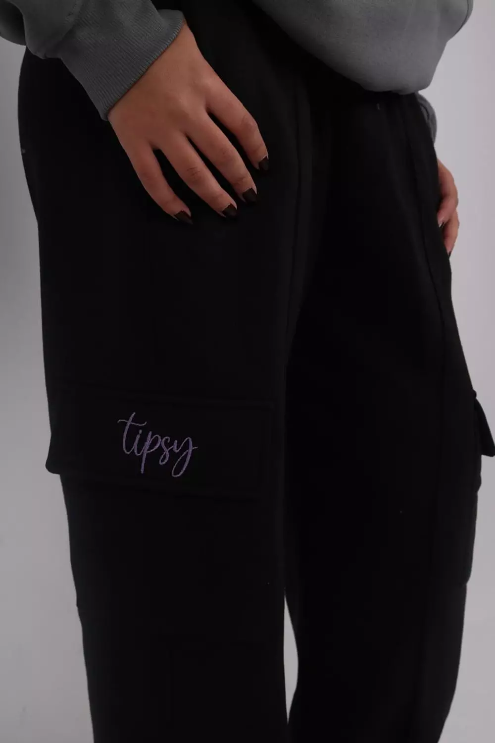 Black Cargo Sweatpants 2