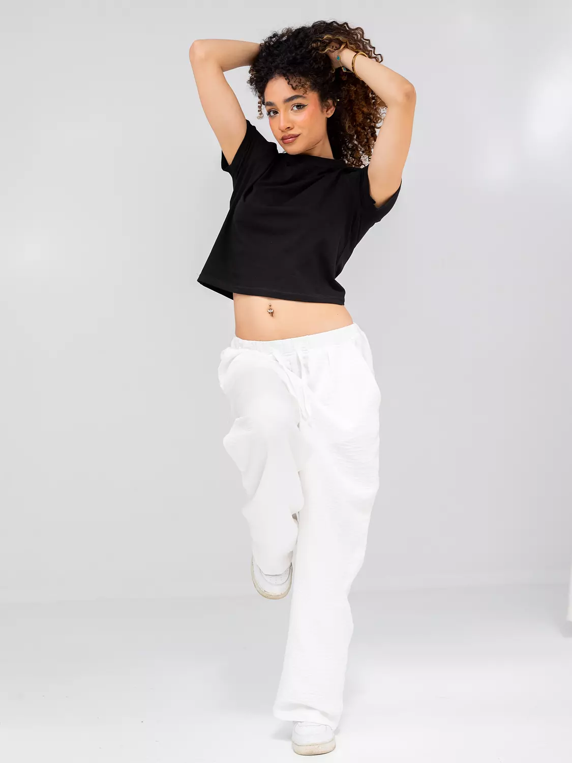 Round Neck T-shirt | Black image