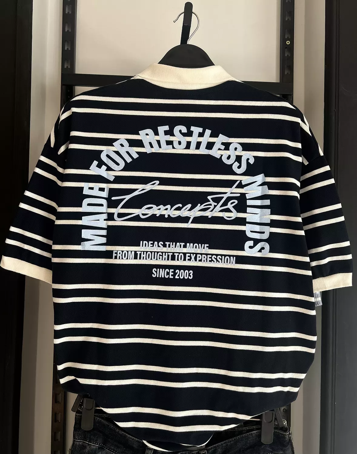 BERSHKA STRIPED GRAPHIC POLO SHIRT 8