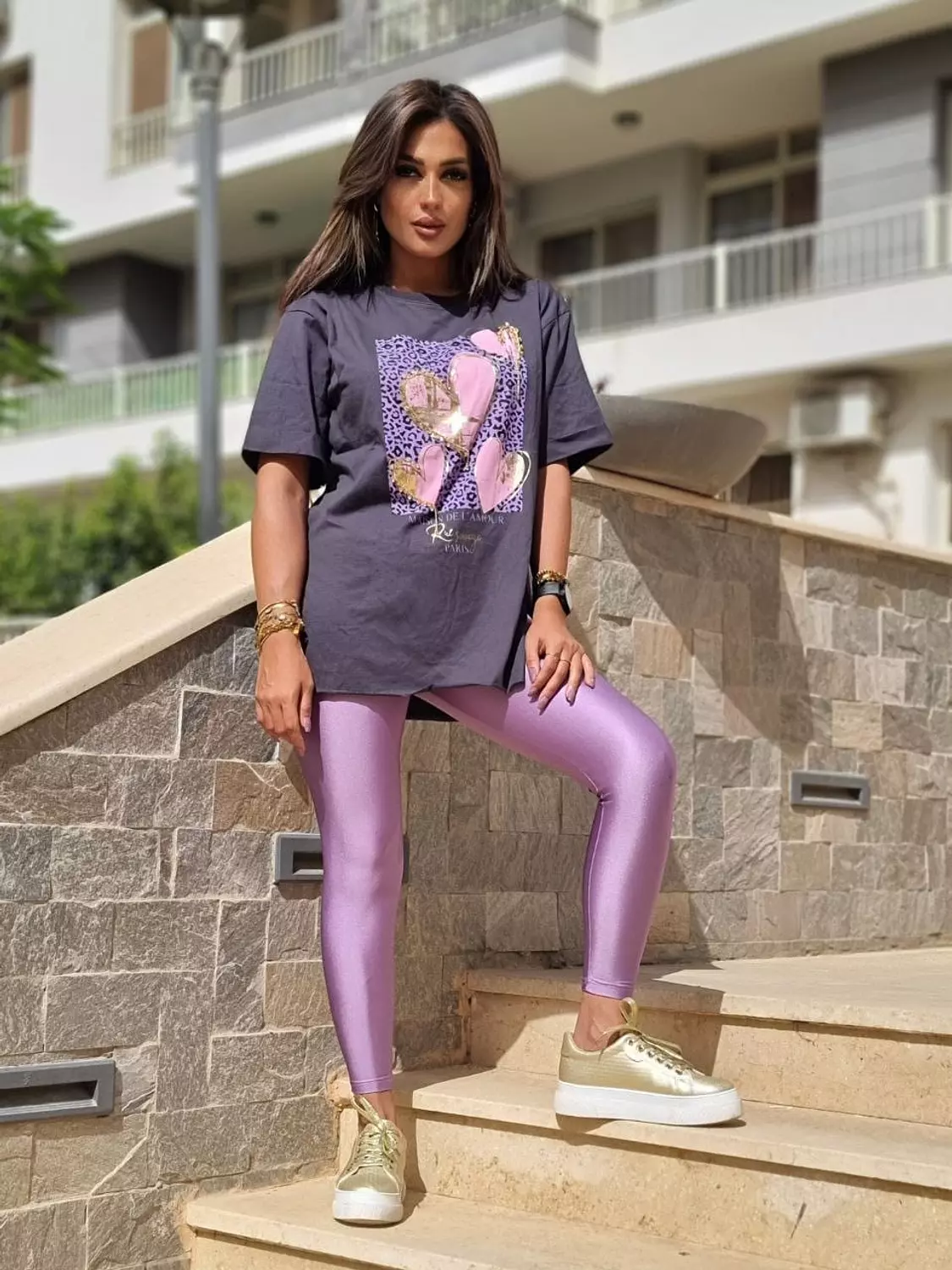 Plus Size Metallic leggings 30