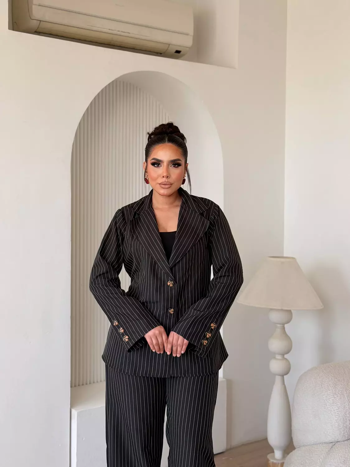 Axis Pinstripe Set In Black 4