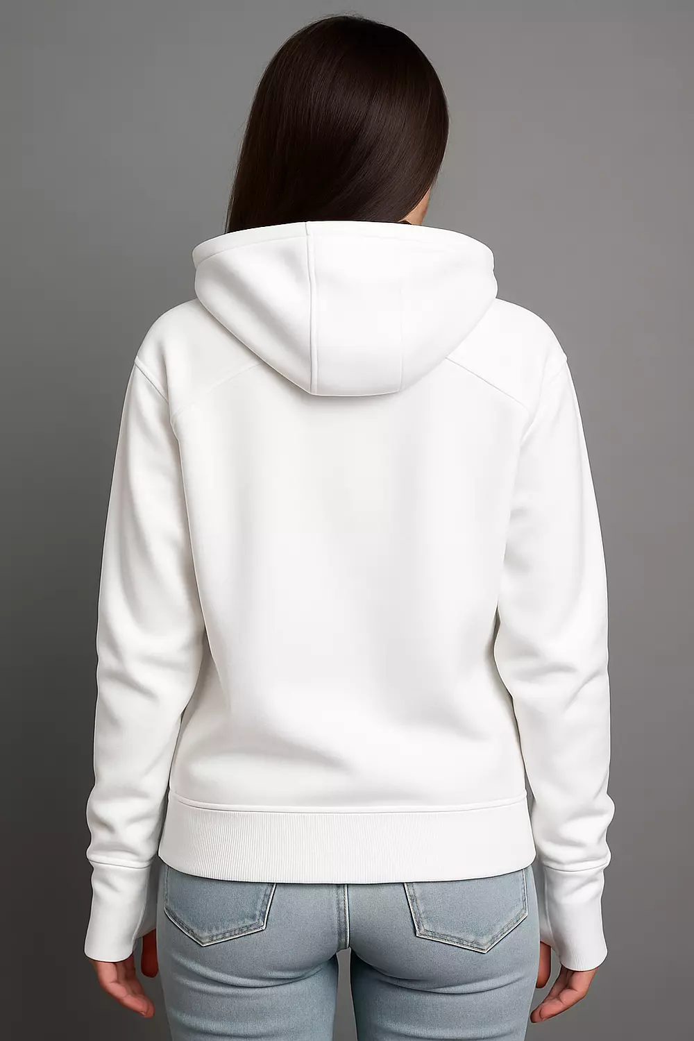 White peak zipped hoodie 3