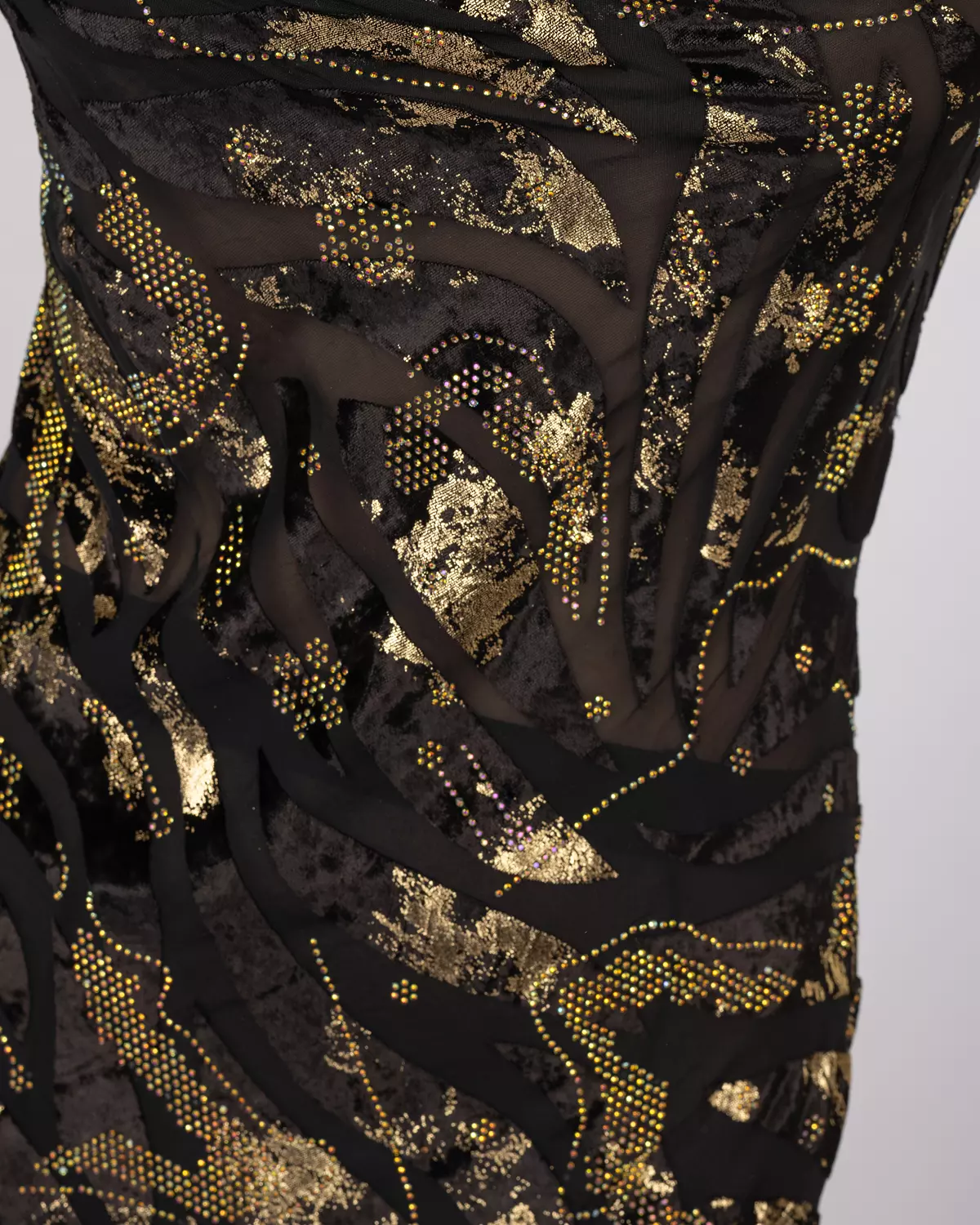 Luxury Silk Midi Dress with Gold Accents 6