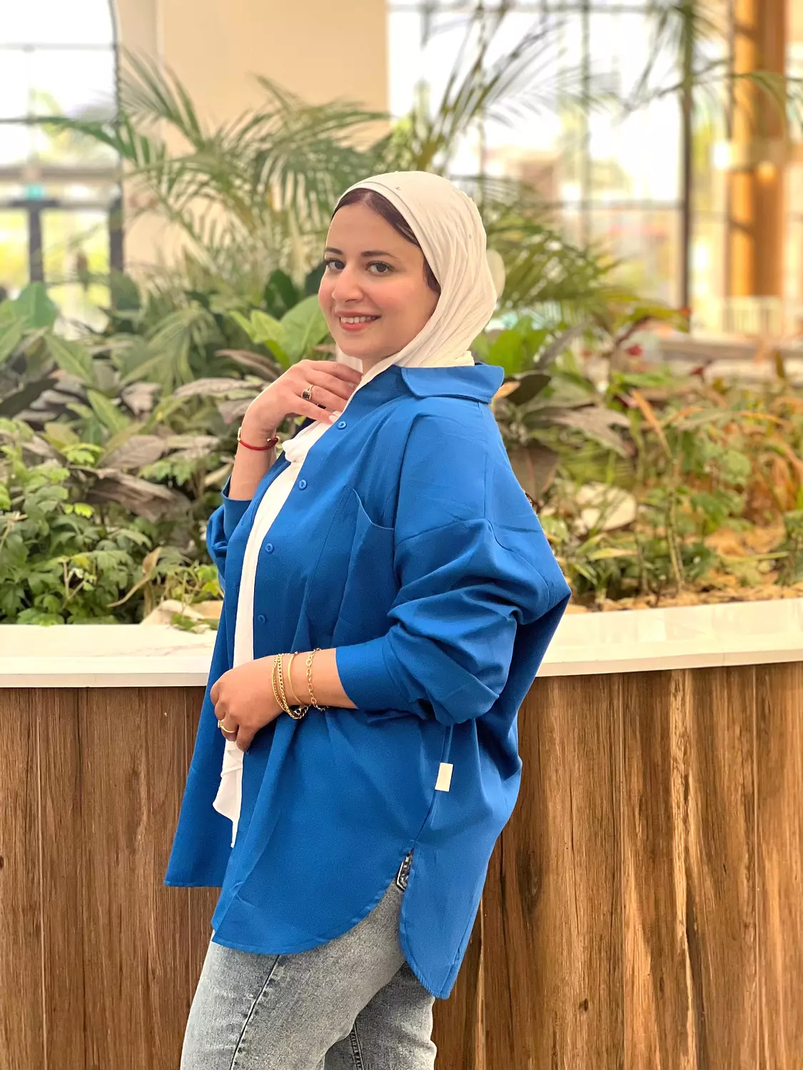 blue cotton shirt 1
