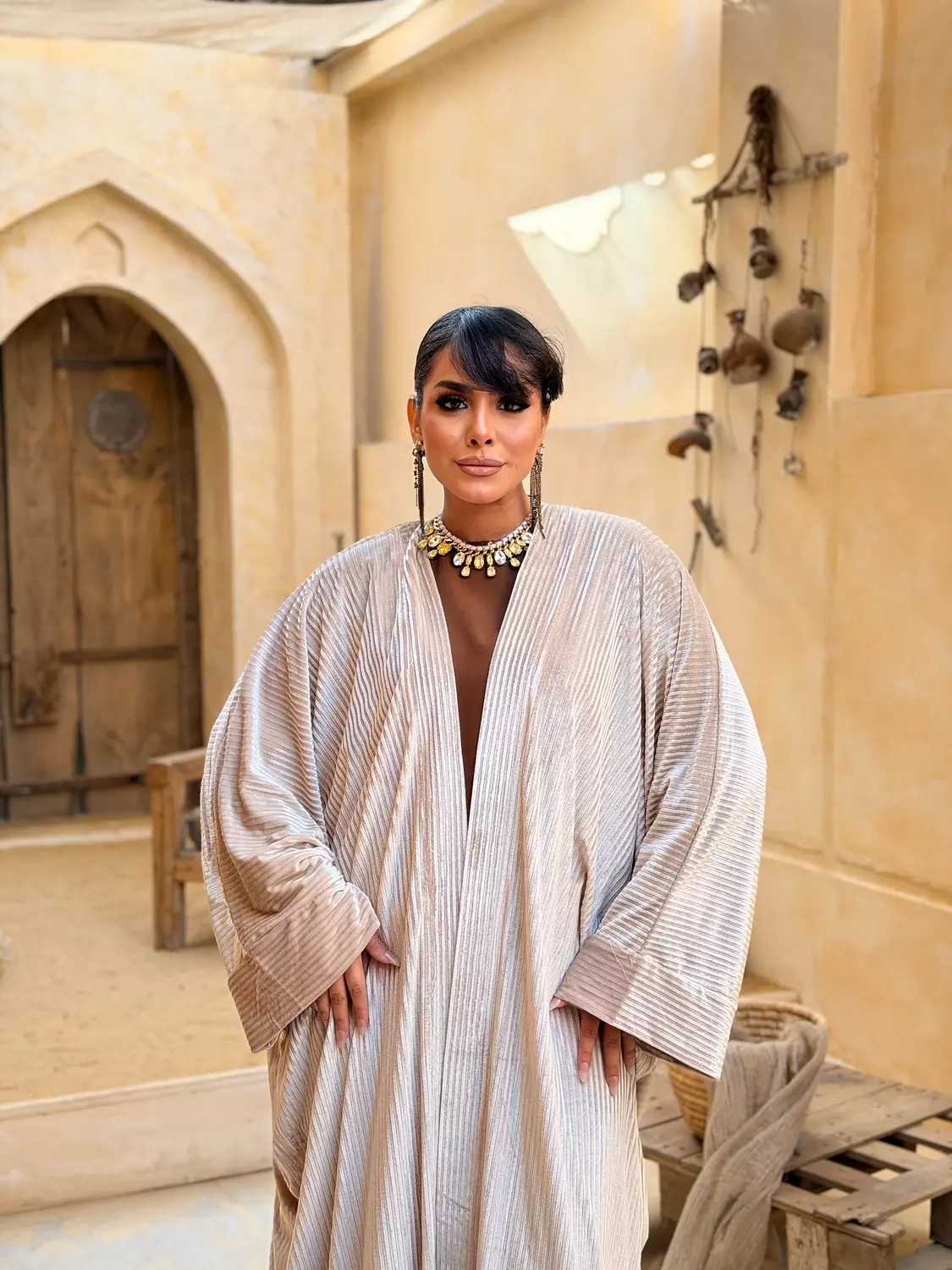 Al Aseel Kuftan In Champagne Cream 4