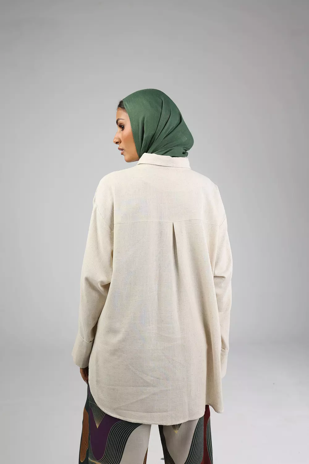 Nude Plain Linen Shirt 6