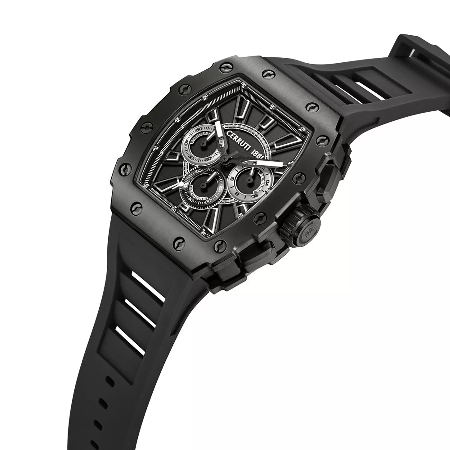 Cerruti 1881 Black Skeletonized Chronograph CIWGO0085401 1