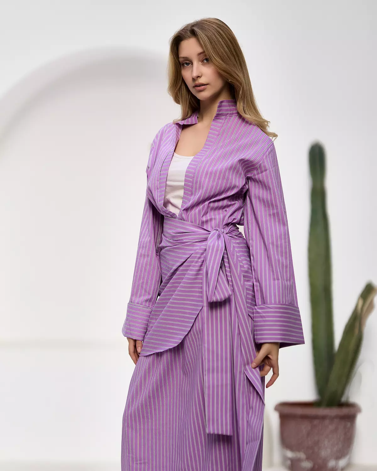 Poplin striped dress 3