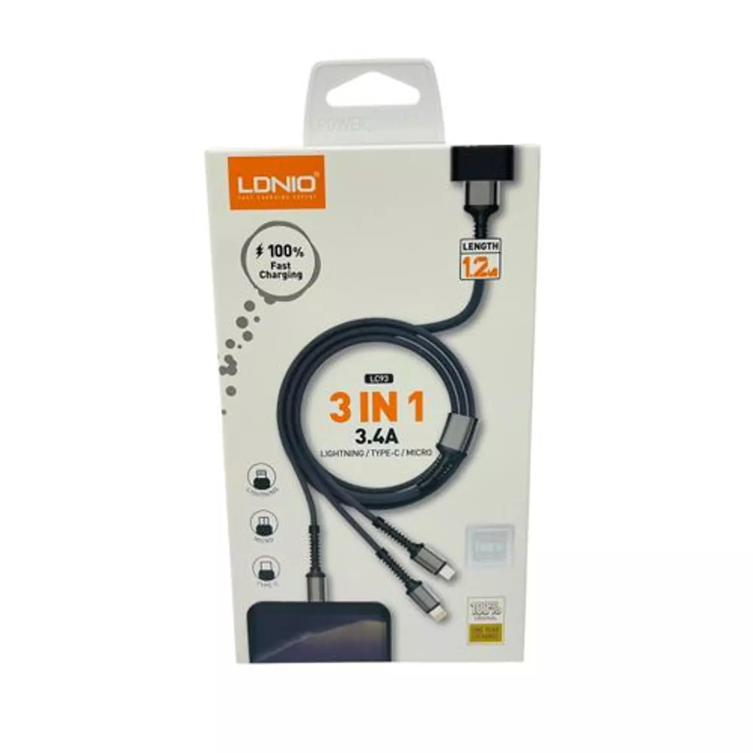cable usb ldnio LC93 3*1 image