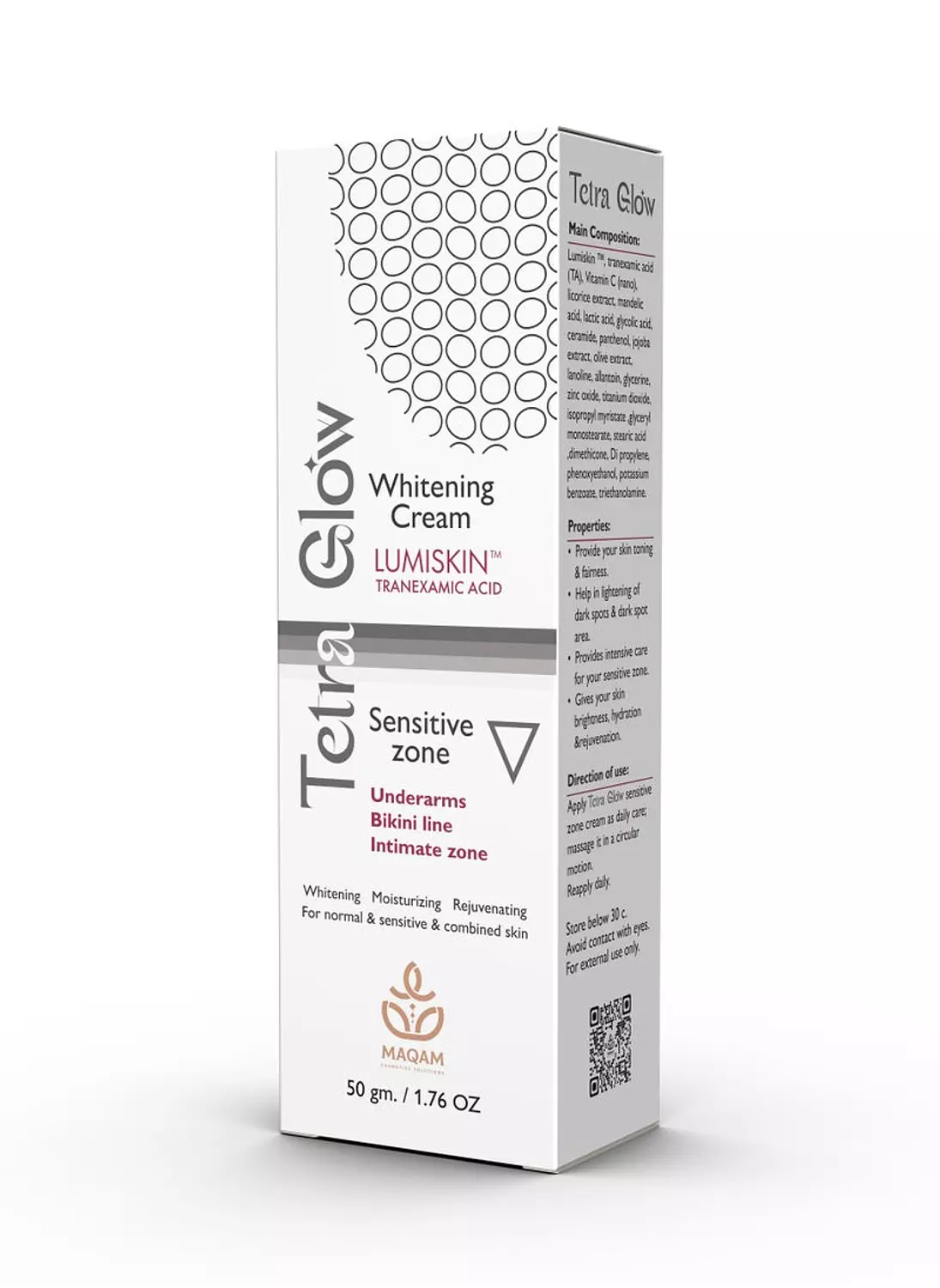 TETRA GLOW WHITENING CREAM SENSITIVE ZONE 50 GM 1