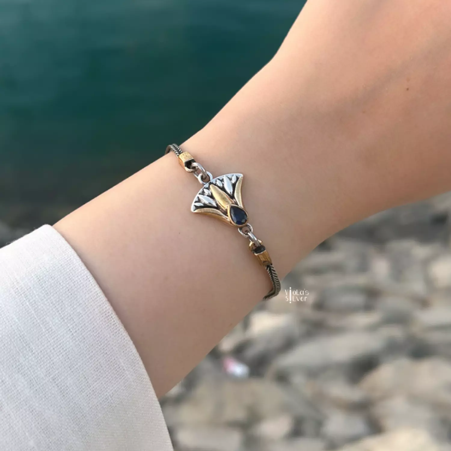 Lotus silver bracelet I image