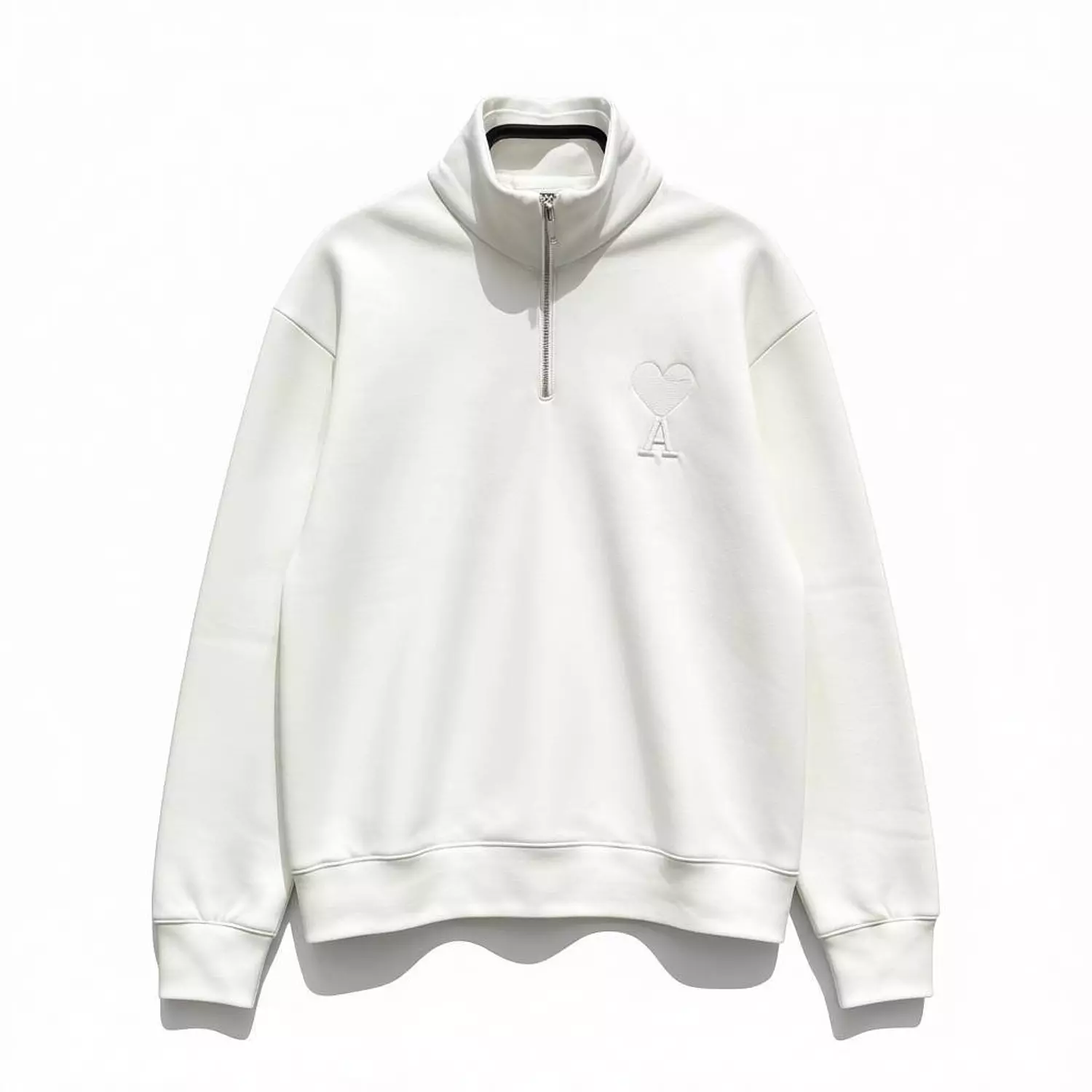 AMI du coeur sweater half zip white  hover image