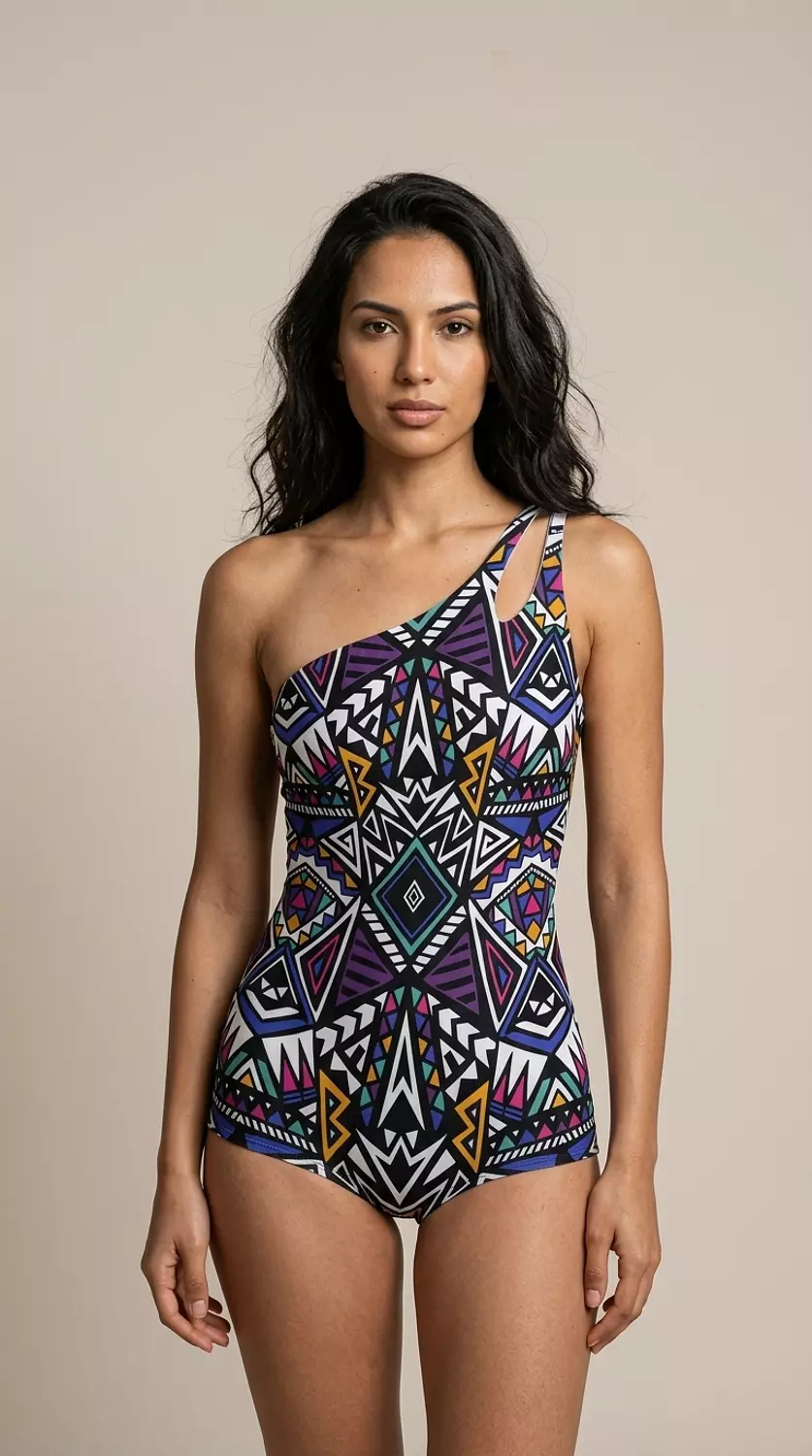 Tribal Keyhole One Shoulder image