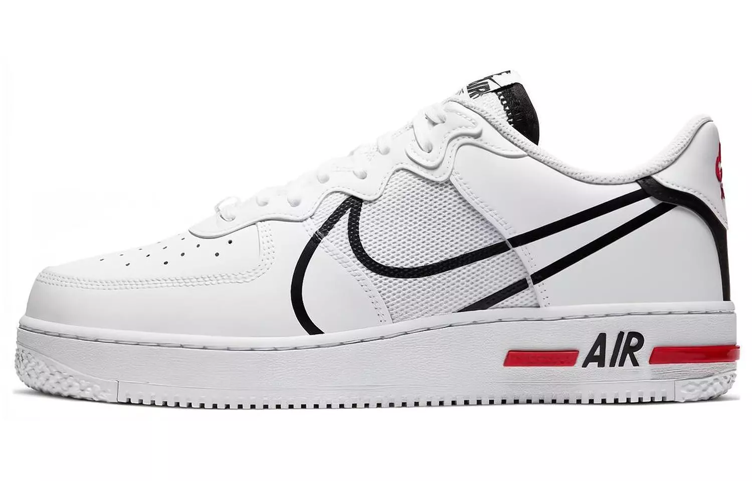 Nike Air Force 1 React White Black Red CD4366-100 1