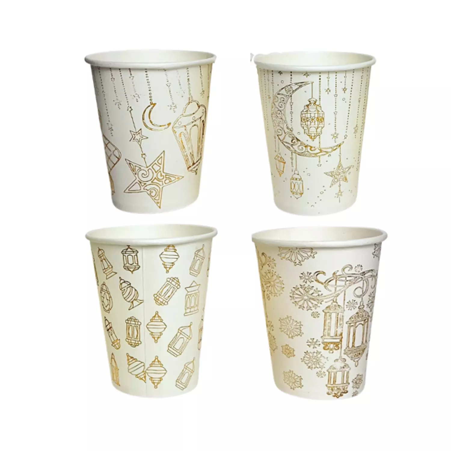 Gold Ramadan Paper Cups 1