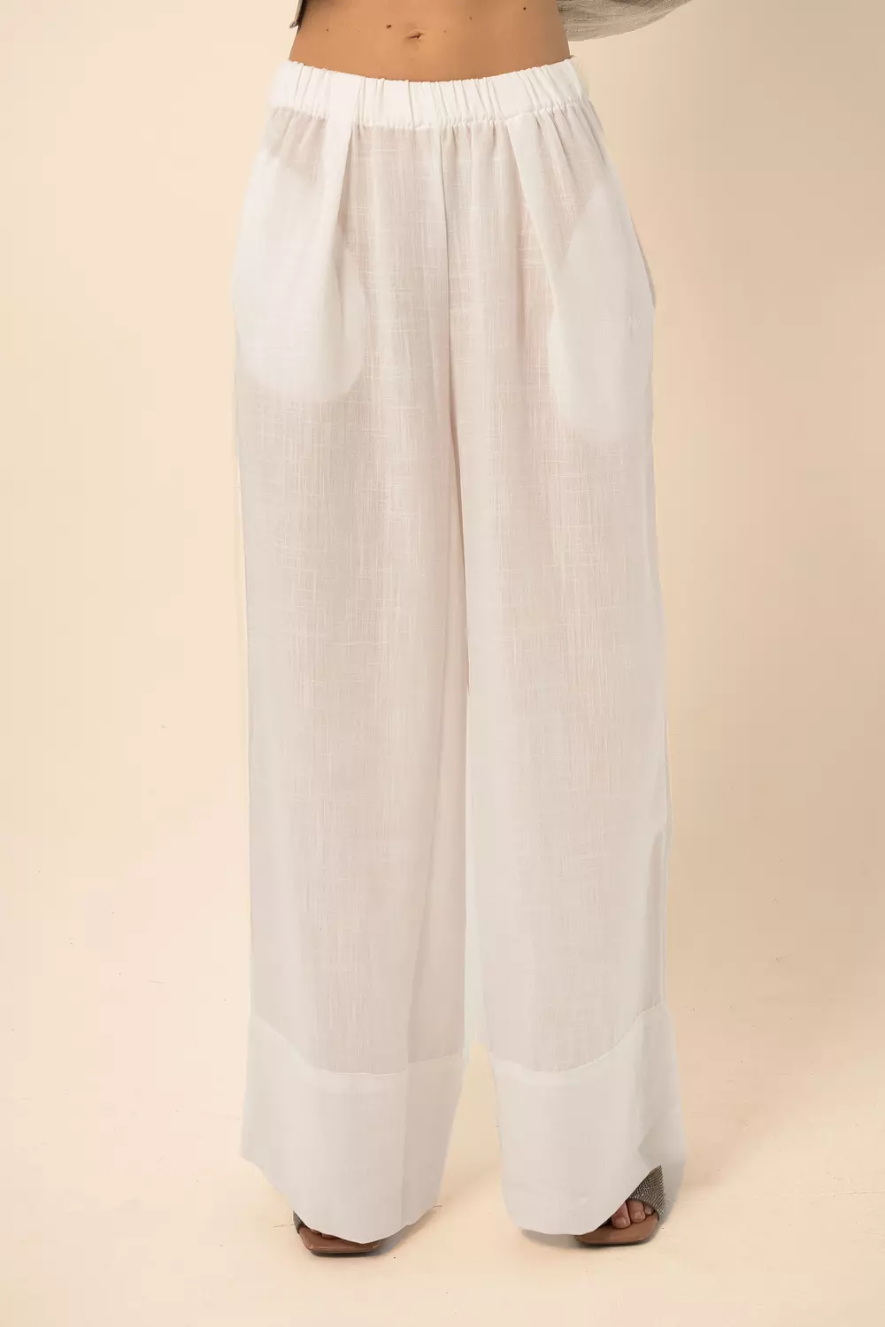 Wide-Leg Pants - White 2