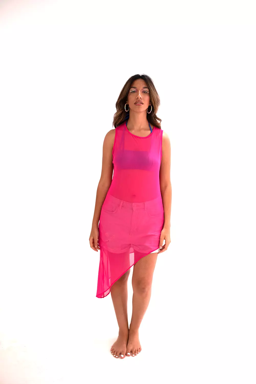 diagonaled beach cover-up  1