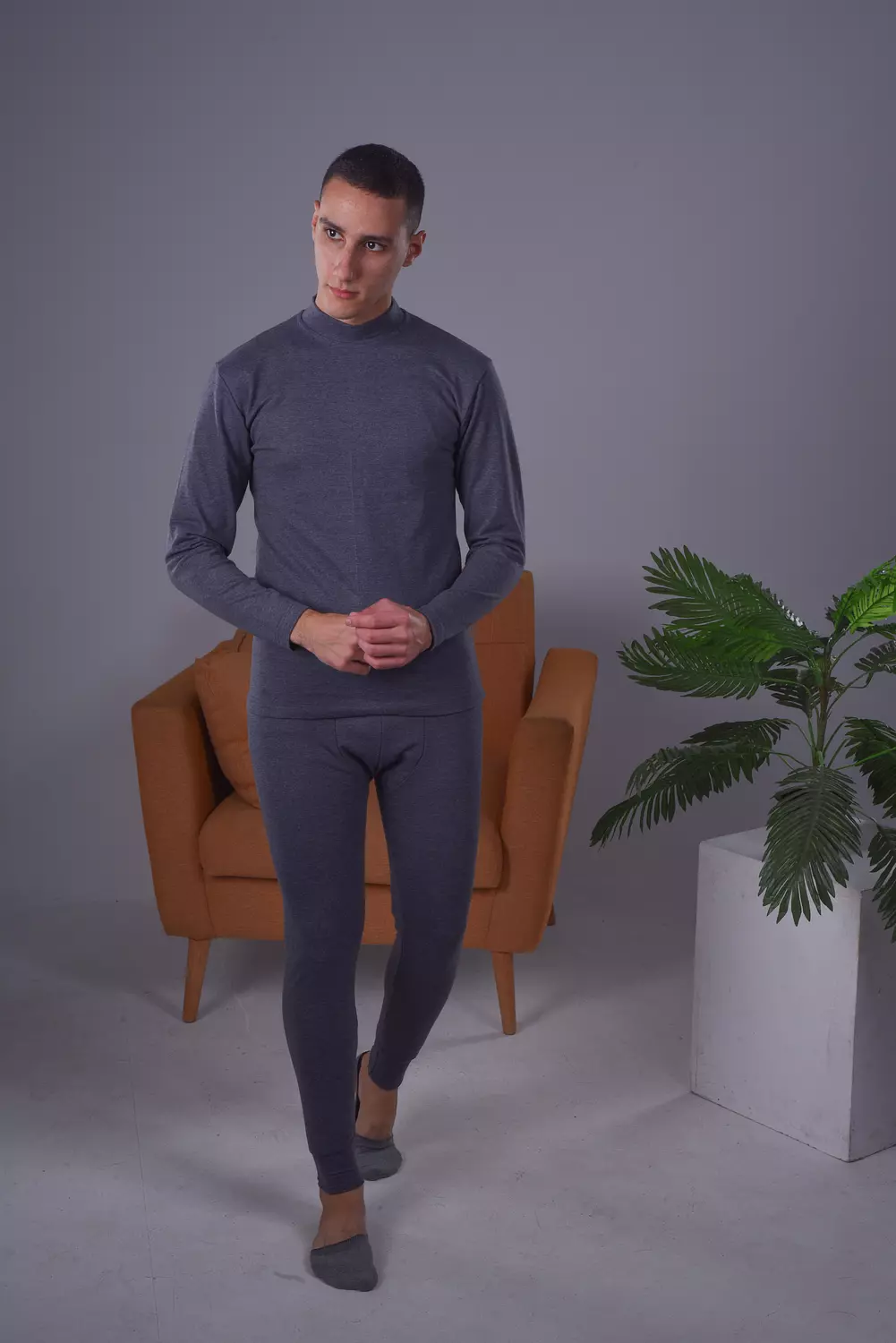 Men Half Neck Thermal Set 10