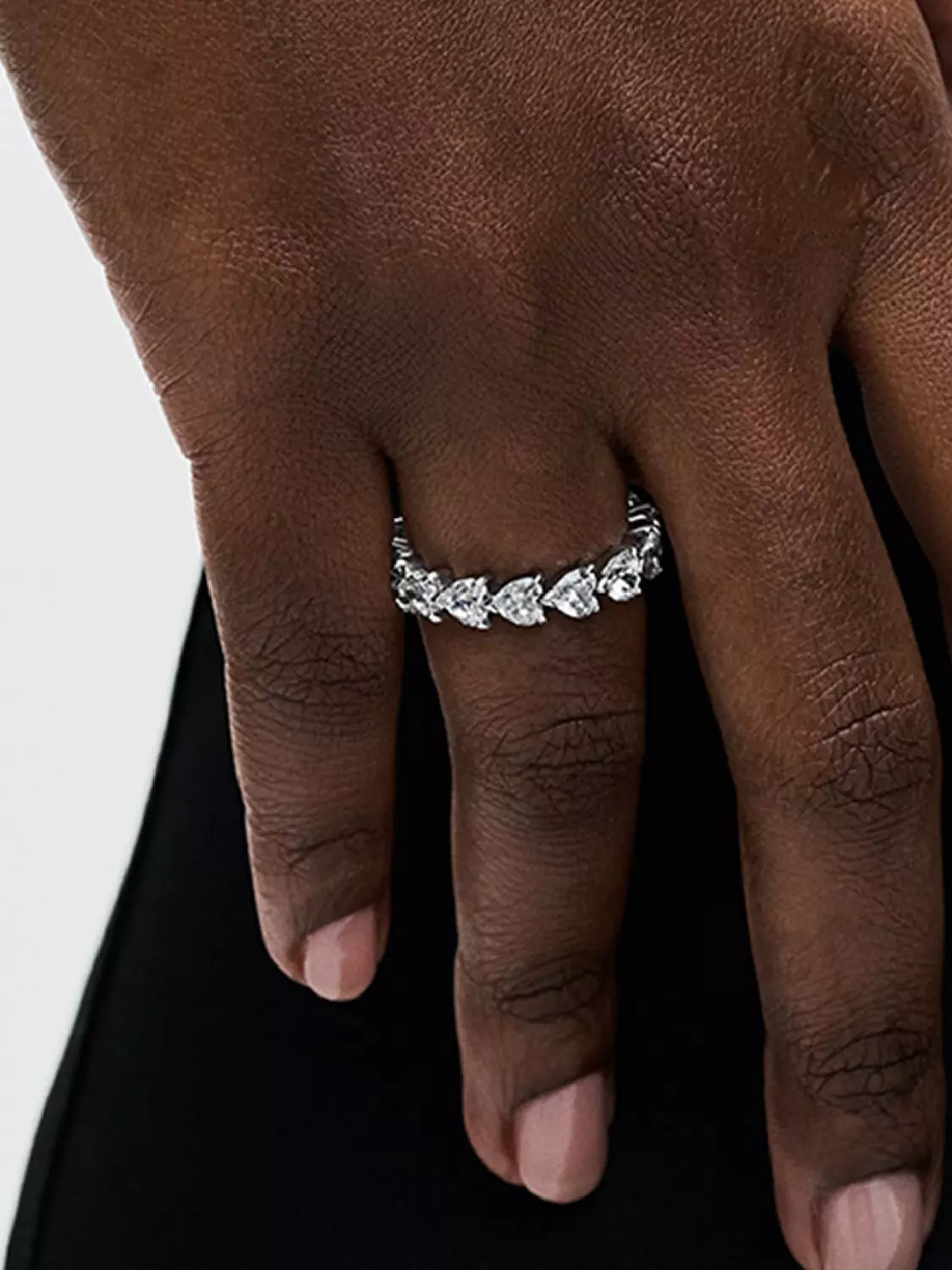 Band of Clear Hearts Ring 3